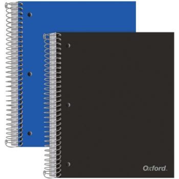 4. Oxford Spiral Notebooks, 5-Subject, 2 Per Pack