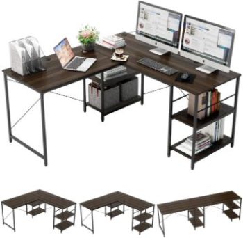 10. Bestier 95.5L-shaped Desk