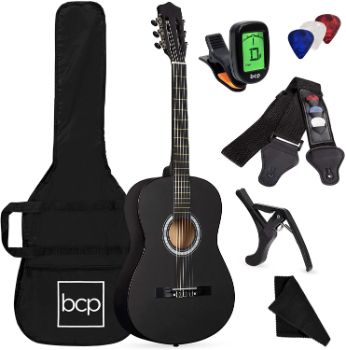 8. Best Choice Products All Wood Acoustic Guitar Starter Kit
