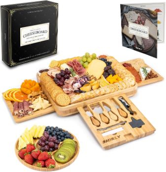 #1. SMIRLY Cheese Board and Knife Set