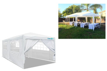 1. Quictent 10′ x 20′ Party Tent Gazebo Wedding Canopy BBQ Shelter Pavilion With Removable Sidewalls & Elegant Church (10’x20′)