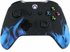 2 Xbox One Modded Controllers Blue Flames Modded Rapid Fire Custom Controller