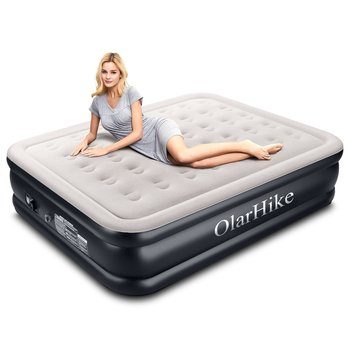 12. OlarHike Queen Inflatable Air Mattress with Built-in Pump, 80 x60x 18 inches