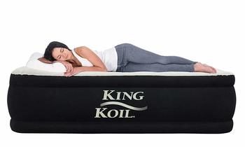 3. King Koil Air Mattress with 120-volt built-in Pump, Queen - Elevated Raised Mattress