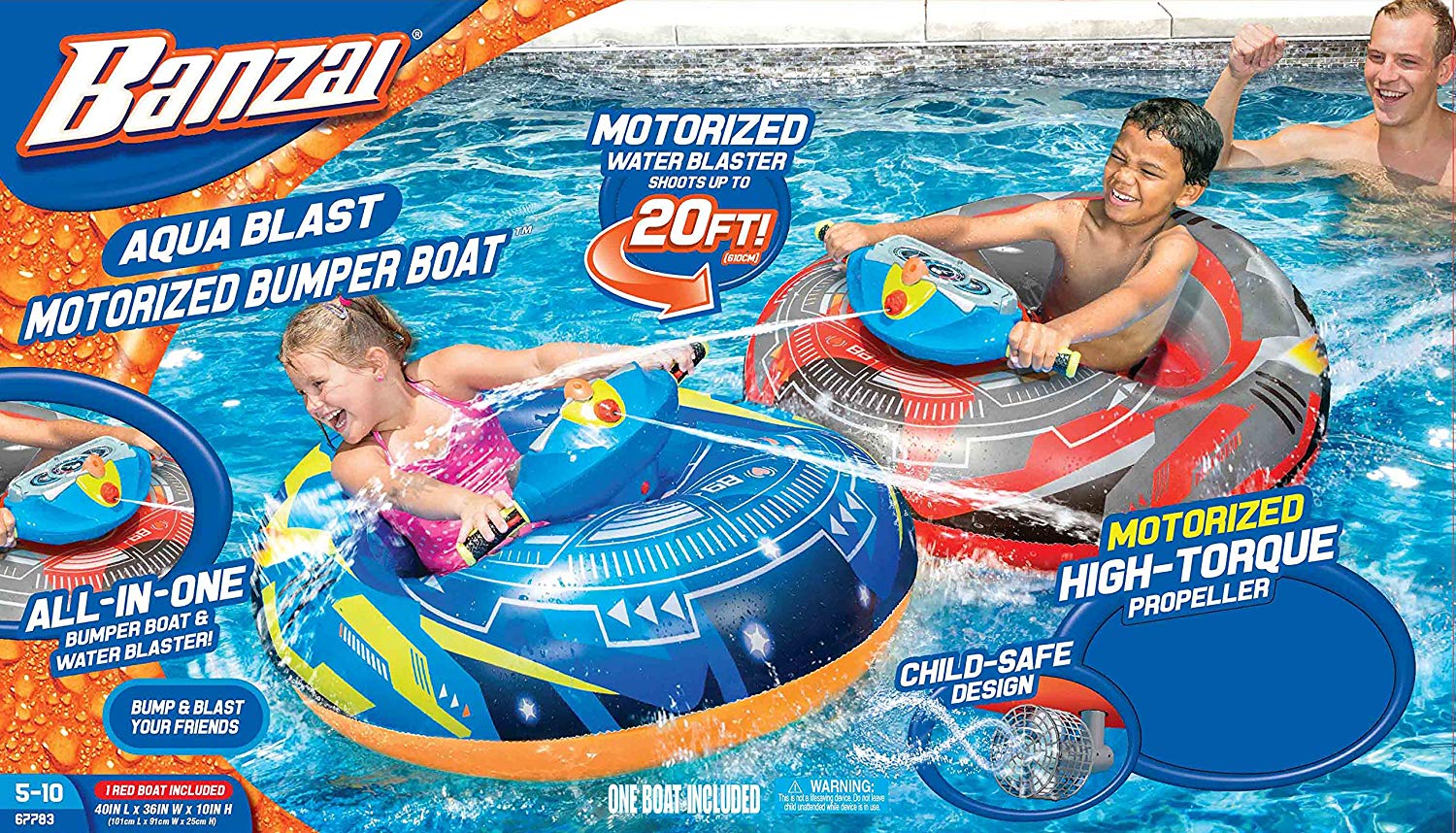 banzai aqua blast motorized bumper boat