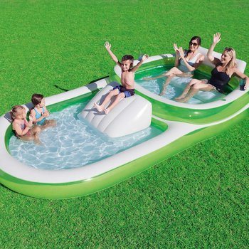 6. Bestway H2OGO! 2-in-1 Wide Inflatable Family Pool… Green White