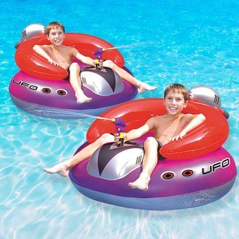 6. Swimline UFO Squirter Inflatable Swimming Pool Float, 2-Pack