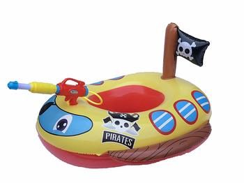 7. Big Summer Inflatable Pool Float for Kids- Pirate Boat – Includes a Built-in Squirt Gun