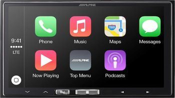 8. Alpine iLX-107 – 7-Inch Mach-less In-Dash Car Stereo Receiver, Wireless Apple CarPlay