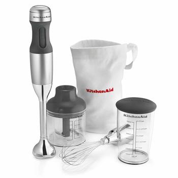 5 KitchenAid KHB2351CU 3-Speed Hand Blender - Contour Silver, 8 inches