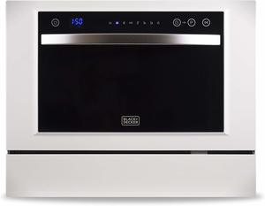 #5. BLACK+DECKER BCD6W White Compact Countertop Dishwasher
