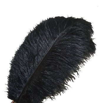 7 Sowder 10pcs Ostrich Feathers 12-14inch(30-35cm) for Home Wedding Decoration(Black)