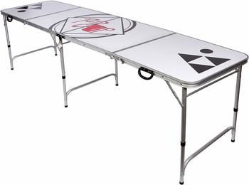 9 Red Cup Pong 8' Beer Pong Table - Lightweight & Portable with Carrying Handles
