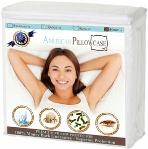 #10 American Pillowcase Waterproof Body Pillow Cover with Zippered Protector, Body Quantity 1