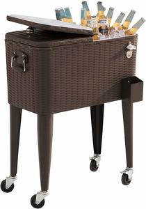 1. Sunjoy 60 Qt Cooler Wicker Decorative Pattern