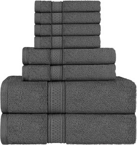 #2- Utopia Towels Towel Set Highly Absorbent Towels for Bathroom