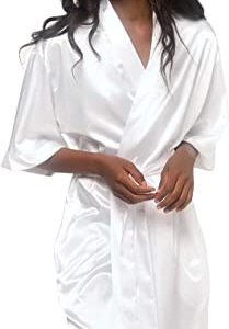 #3- Turquaz Linen Satin Kimono Bridesmaids Robe