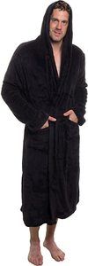 #3. Ross Michaels Men's Hooded  Kimono Bathrobe for Men