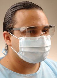 7. GCFCX PT White Mask Face Mask, Fluid Resistant, Anti-Fog LF 40