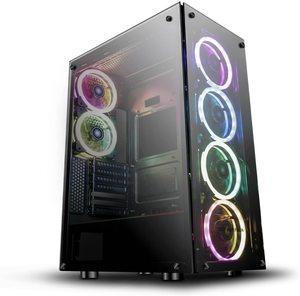 14. darkFlash Phantom Black ATX Mid-Tower Computer Gaming Case