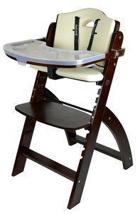 2. Abiie Beyond Wooden High Chair with Tray