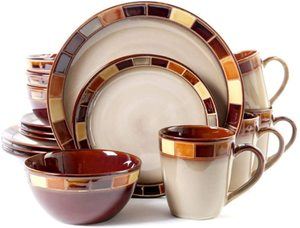 4. Gibson Elite Casa Estebana 16 Piece Dinnerware Set