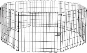 5. AmazonBasics Foldable Metal Pet Exercise and Playpen