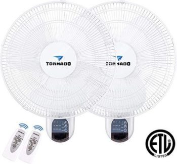 7. Tornado 16 Inch Digital Wall Mount Fan