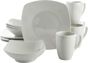 8. Gibson Home Zen Buffetware 12 Piece Dinnerware Set Service for 4