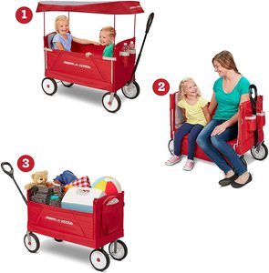 1. Radio Flyer 3-In-1 Ez Folding Wagon