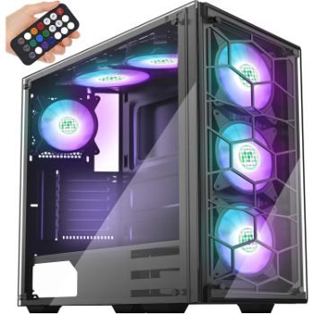 10. MUSETEX Phantom Black ATX Mid-Tower Case