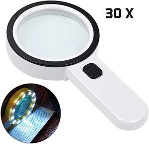 2. 30X Handheld Large Magnifying Glass