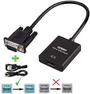 10. Onten 1080P VGA to HDMI Adapter (Male to Female)