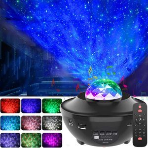 2. GeMoor Night Light Projector with Bluetooth Music Speaker