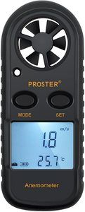 2. Proster Handheld Wind Speed Meter with LCD Backlight