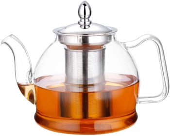 5. Hiware 1000ml Glass Teapot with Removable Infuser