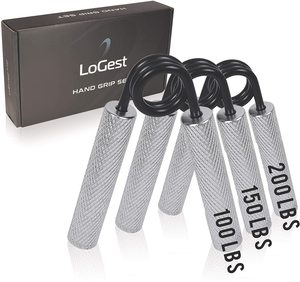 5. Logest Metal Hand Grip Set, 3 Pack