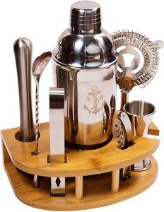 7. Stock Harbor Stainless Steel Bartender Set, 8 Piece