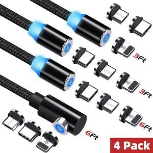 5. Ankndo 3 in 1 Magnetic Phone Charger Cable [4-Pack]