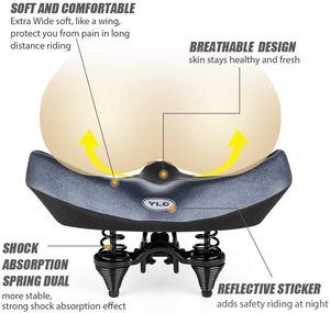 wide comfort bike saddle