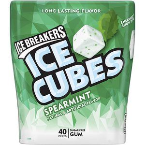 #7.  Ice Cubes with Xylitol Spearmint Gum Without Aspartame