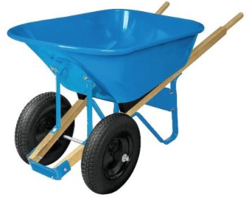 1. Westward Wheelbarrow, Steel, 6 cu. ft, 2 Pneumatic