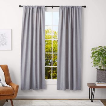 10. AmazonBasics 1-Inch Curtain Rod, Black