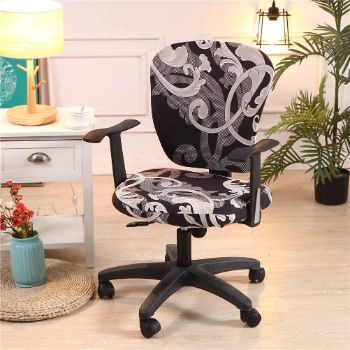 10. Jinzio Computer Office Chair Cover –Grey Black