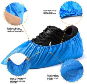 3. Shoe Covers Disposable -100 Pack (50 Pairs)