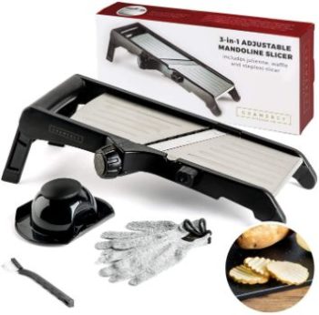 5. Mandoline Food Slicer, Adjustable Stainless Steel