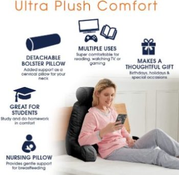 6. Cheer Collection TV and Reading Backrest Pillow