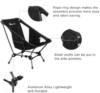 #7. MOON LENCE Backpacking Outdoor Camping Chair