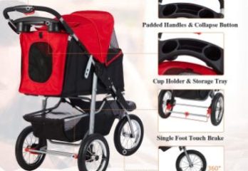 8. VIAGDO Premium 3-Wheel Cat Stroller