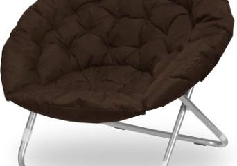 9. Urban Shop Oversized Saucer Chair, Brown